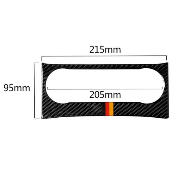 Car German Flag Carbon Fiber Air Conditioning Knob Control Panel Decorative Sticker for Mercedes-Benz W204 C Class 2011-2013 - Image 4