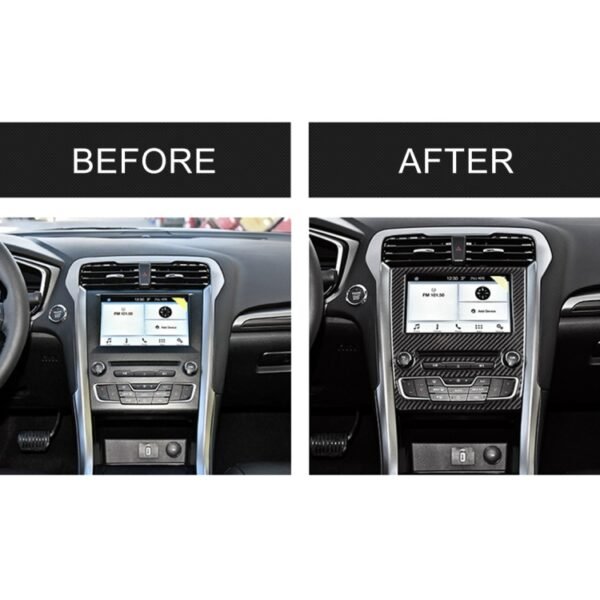 Car Carbon Fiber Central Control Panel Decorative Sticker for Ford New Mondeo 2013-2019 - Image 6