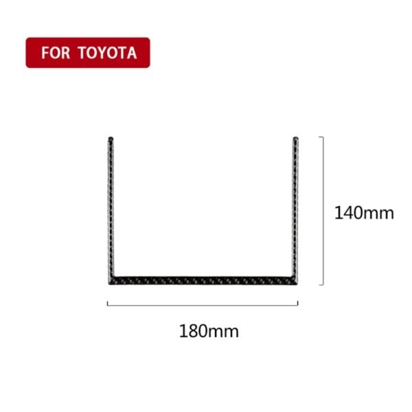 Car Carbon Fiber Storage Box U Shape Frame Decorative Sticker for Toyota Eighth Generation Camry 2018-2019 - Image 5