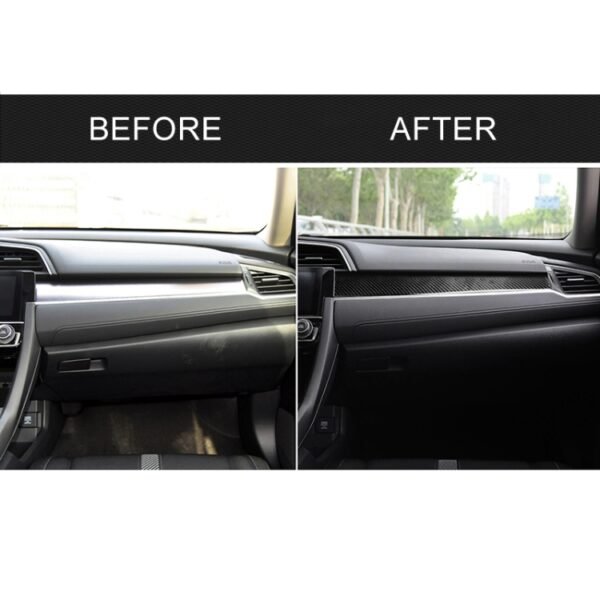 Car Carbon Fiber Central Control Decorative Sticker for Honda Tenth Generation Civic 2016-2019 - Image 7