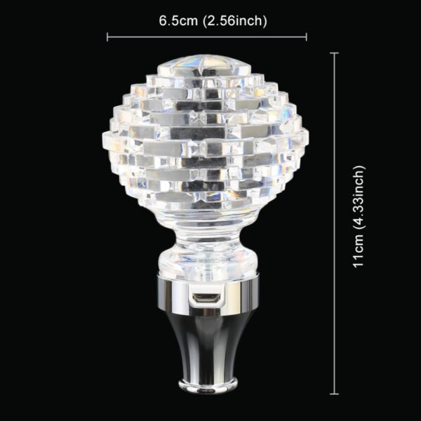 Universal Car Nest Shaped Crystal Gear Head Gear Shift Knob with Light - Image 4