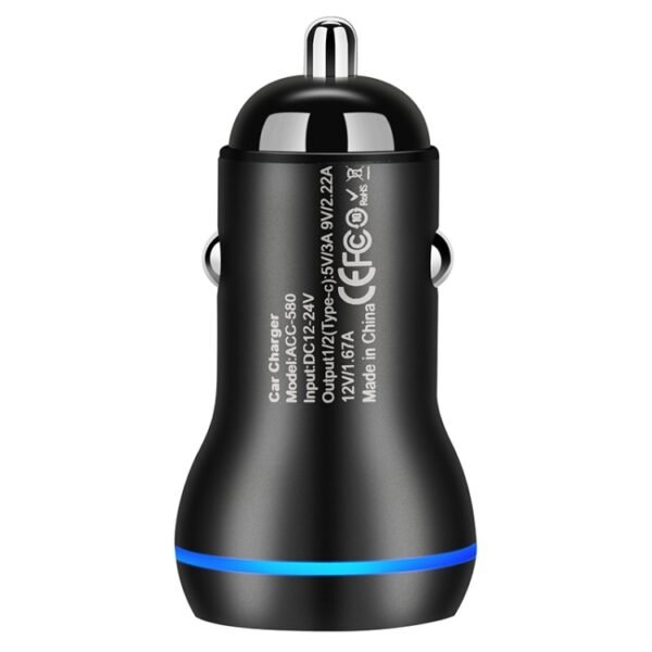 ACC-580 PD 40W Dual Type-C / USB-C Ports Fast Charging Car Charger, ACC-580 - Image 2
