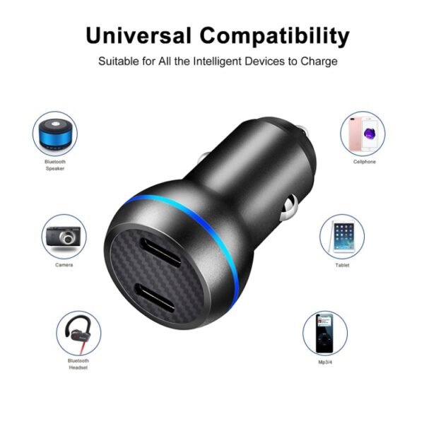 ACC-580 PD 40W Dual Type-C / USB-C Ports Fast Charging Car Charger, ACC-580 - Image 4