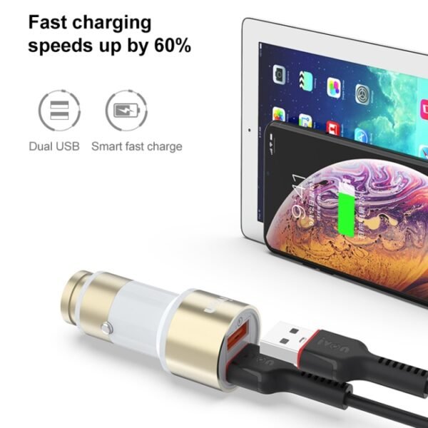 IVON CC33 36W 6A Dual QC 3.0 USB Full Metal Car Charger - Image 5