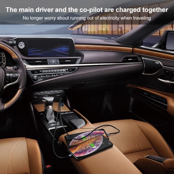 IVON CC37 15W 3.1A Dual USB Mini Car Charger + 1m USB to Micro USB Fast Charge Data Cable Set - Image 5