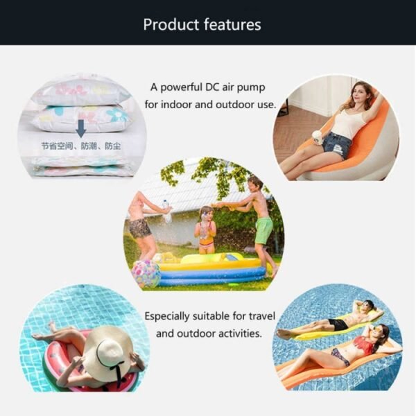 HT-426 USB Electric Air Pump for Rubber Boat Inflatable Bed, HT-426 (Blue), HT-426 (White) - Image 5