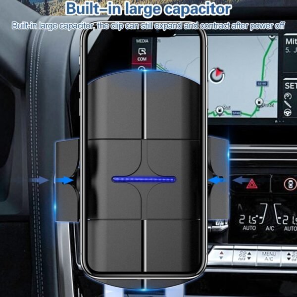 Car Automatic Wireless 10W Fast Charge Car Phone Holder with Voice Broadcast