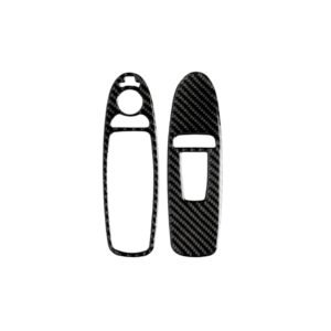 2 PCS Car Carbon Fiber Window Lift Panel Decorative Sticker for Infiniti Q50, Left Drive