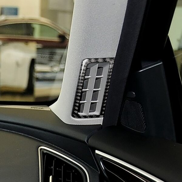 2 PCS Car Carbon Fiber A Column Air Outlet Frame Decorative Sticker for Infiniti Q50 / Q60 2014-2020 - Image 6