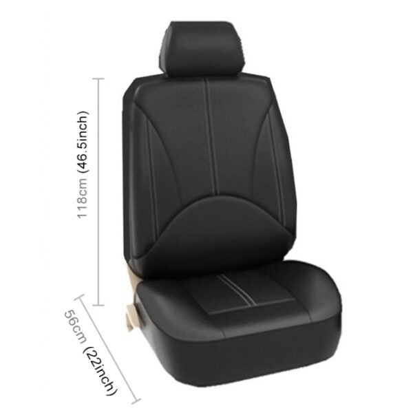 4 in 1 Universal PU Leather Four Seasons Anti-Slippery Front Seat Cover Cushion Mat Set for 2 Seat Car, For 2 Seat Car - Image 3