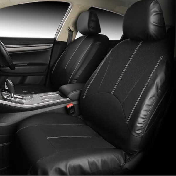 4 in 1 Universal PU Leather Four Seasons Anti-Slippery Front Seat Cover Cushion Mat Set for 2 Seat Car, For 2 Seat Car - Image 6
