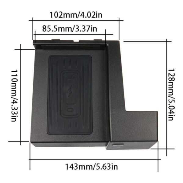 Car Qi Standard Wireless Charger 10W Quick Charging for 2015-2020 Mercedes-Benz C Class / GLC, Left Driving