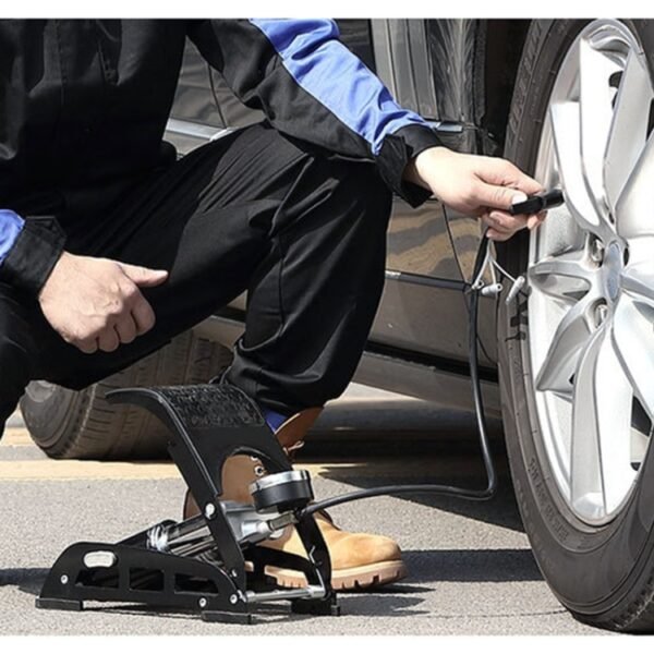 0905 Car / Motorcycle / Bicycle Portable Thicker Single Pipe Inflatable Cylinder Pedal Air Pump - Image 11