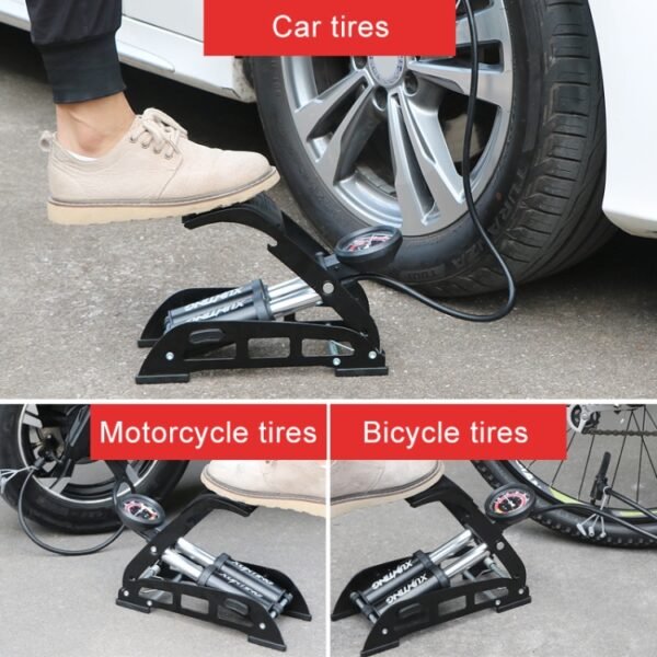 0905 Car / Motorcycle / Bicycle Portable Thicker Single Pipe Inflatable Cylinder Pedal Air Pump - Image 12