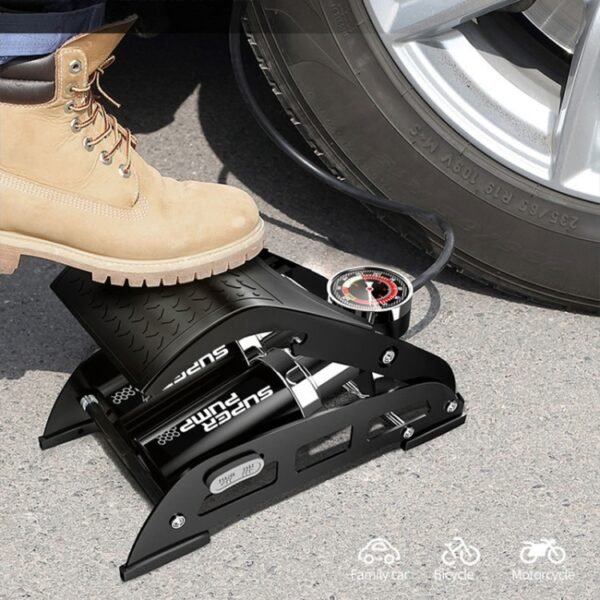 0905 Car / Motorcycle / Bicycle Portable Thicker Single Pipe Inflatable Cylinder Pedal Air Pump - Image 10