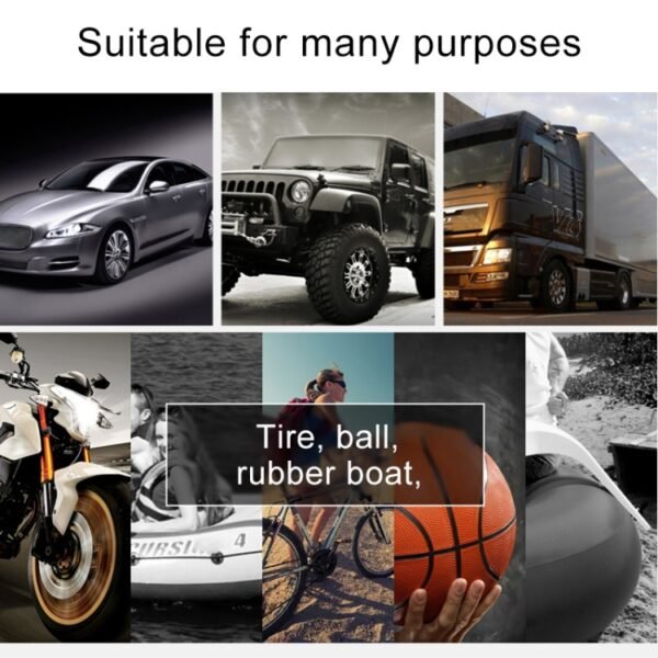 Car 12V Portable Inflatable Cylinder Pedal Pointer Air Pump with Light & Tool Box - Image 12