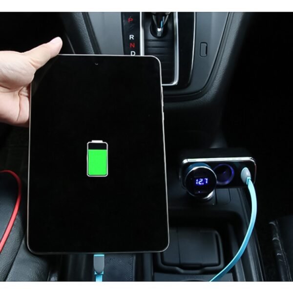SHUNWEI SD-1909 80W 0.8A Car 2 in 1 USB Charger 90 Degree Free Rotation Cigarette Lighter, SD-1909 (Black), SD-1909 - Image 8