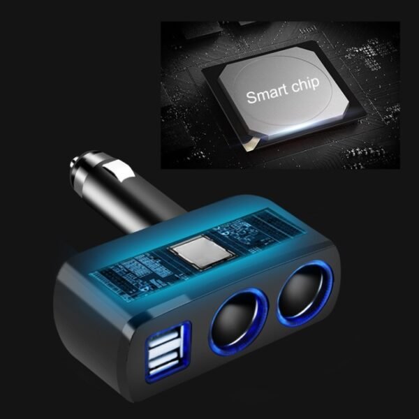 SHUNWEI SD-1918 80W 3.1A Car 2 in 1 Dual USB Charger, SD-1918 - Image 4