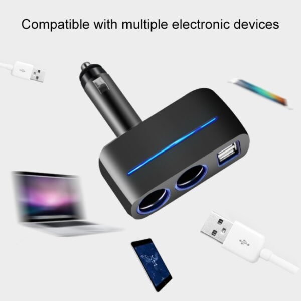 SHUNWEI SD-1918 80W 3.1A Car 2 in 1 Dual USB Charger, SD-1918 - Image 6
