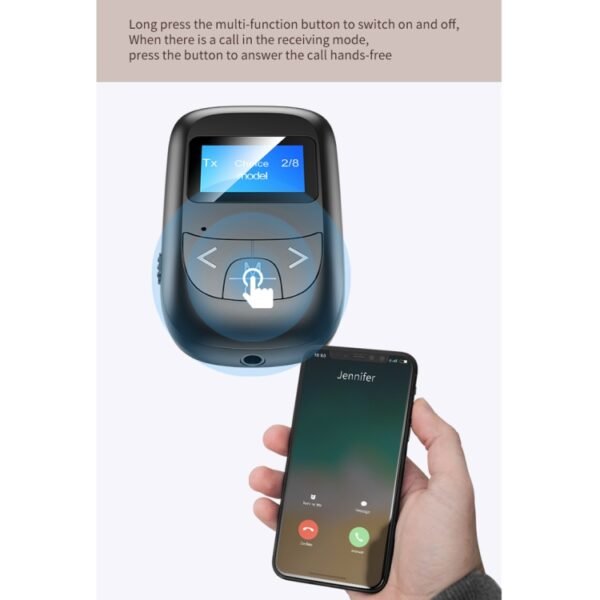 T-14 Bluetooth 5.0 2 In 1 LCD Digital Display Bluetooth Adapter Receiver Transmitter, T-14 - Image 5