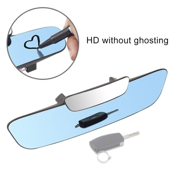 YC-193 Multifunctional Car Interior Rearview Mirror Large Field of Vision Anti-glare Auxiliary Car Blue Mirror - Image 3