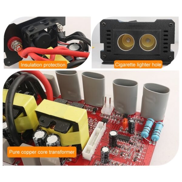 Carmaer 12V to 220V 1200W Double Cigarette Lighter Car Double Digital Display Inverter Household Power Converter - Image 5