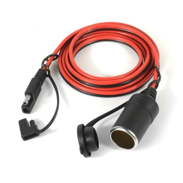 12V Car Charger Cigarette Lighter Extension Cord Female Socket with Quick Disconnect Wire Harness - Image 2