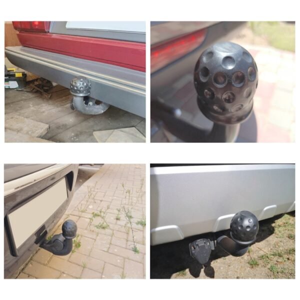 2 in 1 / Set Car Truck Tow Ball Cover Cap Towing Hitch Trailer Towball Protection - Image 7