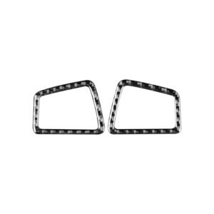Car Carbon Fiber Dashboard Air Outlet Decorative Sticker for Ford Explorer 2013-2019, Left Drive