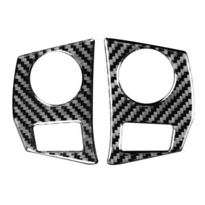 Car Carbon Fiber Steering Wheel Button Frame Decorative Sticker for Toyota Corolla / Levin 2014-2018, Left and Right Drive Universal