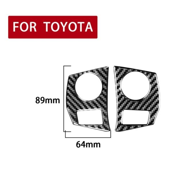 Car Carbon Fiber Steering Wheel Button Frame Decorative Sticker for Toyota Corolla / Levin 2014-2018, Left and Right Drive Universal - Image 2