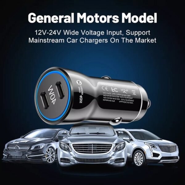 40W Dual PD Car 2 in 1 Fast Charger Car Cigarette Lighter, 40W Black, 40W White