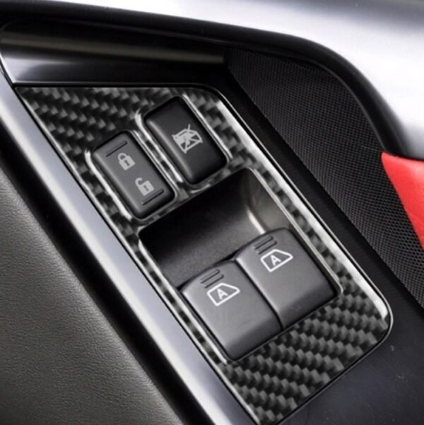 2 PCS Car Carbon Fiber Window Lift Defogger Button Decorative Sticker for Nissan GTR R35 2008-2016, Right Drive - Image 5