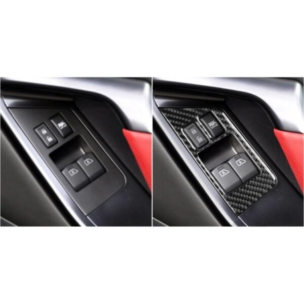 2 PCS Car Carbon Fiber Window Lift Defogger Button Decorative Sticker for Nissan GTR R35 2008-2016, Right Drive - Image 6