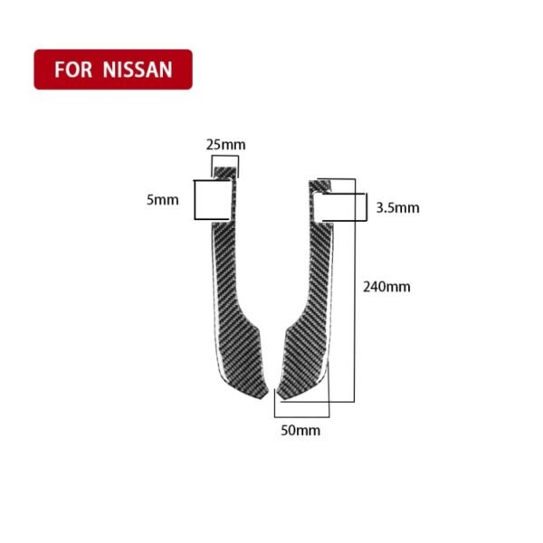 2 PCS Car Carbon Fiber Speedometer Decorative Sticker for Nissan GTR R35 2008-2016, Left and Right Drive Universal - Image 2