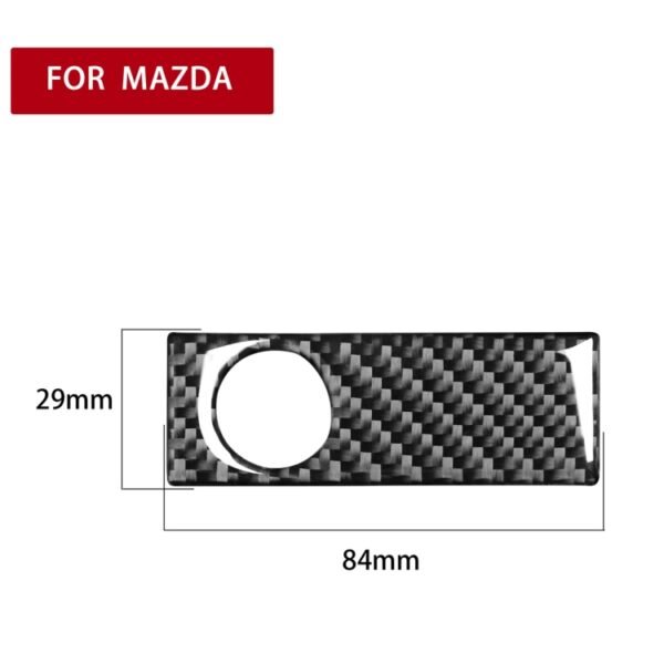 Car Carbon Fiber Glove Box Storage Box Handle Decorative Sticker for Mazda RX8 2004-2008, Left and Right Drive Universal - Image 2
