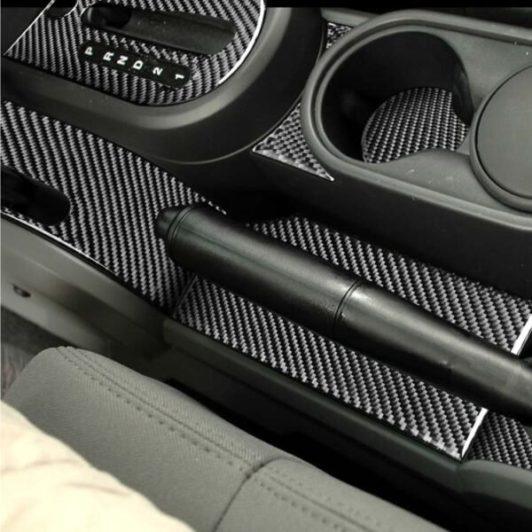 10 in 1 Car Carbon Fiber Gear Console Water Cup Holder Decorative Sticker for Jeep Wrangler JK 2007-2010, Left Drive - Image 5