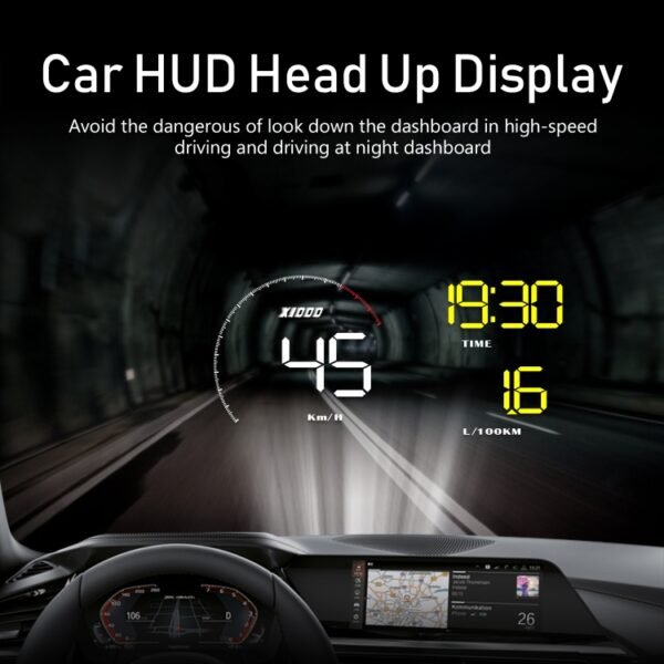 A9 5.5 inch Universal Car OBD2 HUD Vehicle-mounted Head Up Display, A9(Blue) - Image 7
