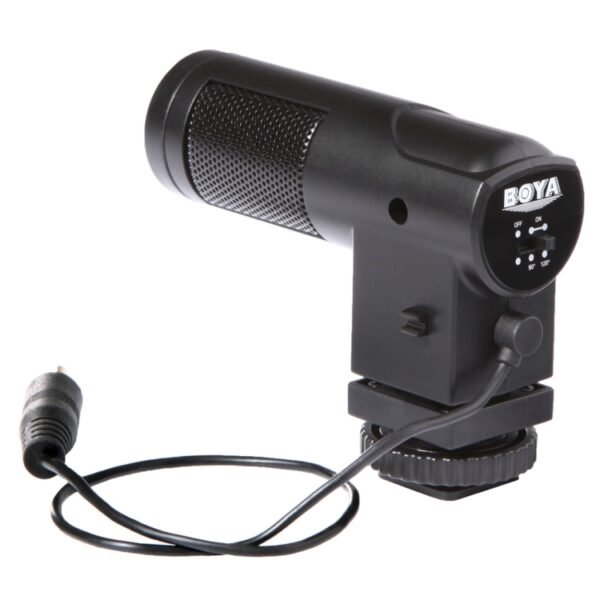 BOYA BY-V01 Stereo X/Y Condenser Microphone with Integrated Shock Mount Cold-shoe Mount & Windshield for Smartphones, DSLR Cameras and Video Cameras, BY-V01 - Image 4