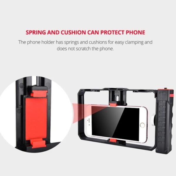 YLG0901B Vlogging Live Broadcast Smartphone Plastic Cage Video Rig Filmmaking Recording Handle Stabilizer Bracket for iPhone, Galaxy, Huawei, Xiaomi, HTC, LG, Google, and Other Smartphones, YLG0901B - Image 12
