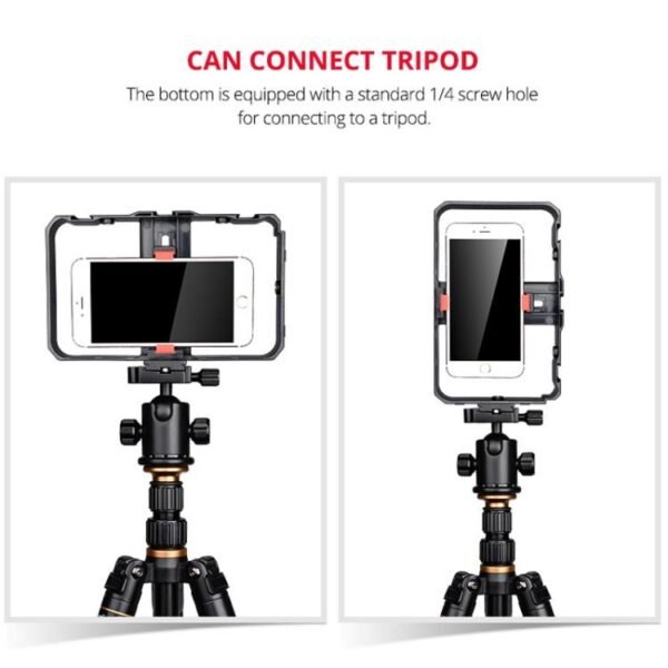 YLG0901B Vlogging Live Broadcast Smartphone Plastic Cage Video Rig Filmmaking Recording Handle Stabilizer Bracket for iPhone, Galaxy, Huawei, Xiaomi, HTC, LG, Google, and Other Smartphones, YLG0901B - Image 15