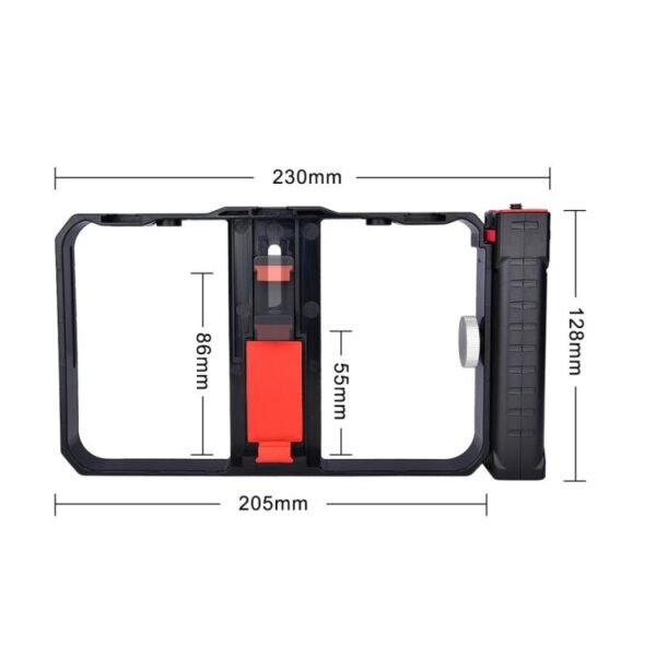 YLG0901B Vlogging Live Broadcast Smartphone Plastic Cage Video Rig Filmmaking Recording Handle Stabilizer Bracket for iPhone, Galaxy, Huawei, Xiaomi, HTC, LG, Google, and Other Smartphones, YLG0901B - Image 5