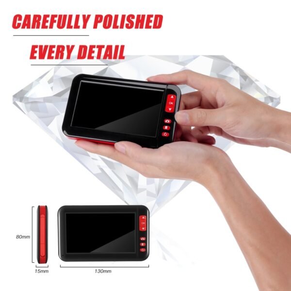 P20 4.3 Inch Screen Display HD1080P Inspection Endoscope with 8 LEDs, Length: 5m, Lens Diameter: 8mm, Mild Line