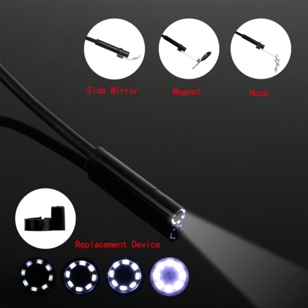 P20 4.3 Inch Screen Display HD1080P Inspection Endoscope with 8 LEDs, Length: 5m, Lens Diameter: 8mm, Mild Line