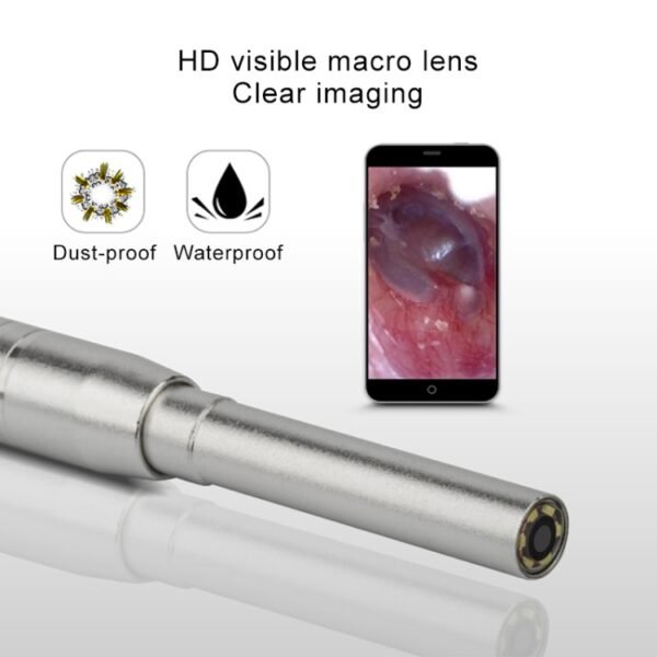 1MP HD Visual Ear Nose Tooth Endoscope Borescope with 6 LEDs, Lens Diameter: 3.9mm(Silver) - Image 3