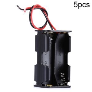 5pcs LandaTianrui LDTR-DJ002 6V 4 x AA Batteries Case Storage Holder with 18cm Cable for Arduino, 6V 4 x AA