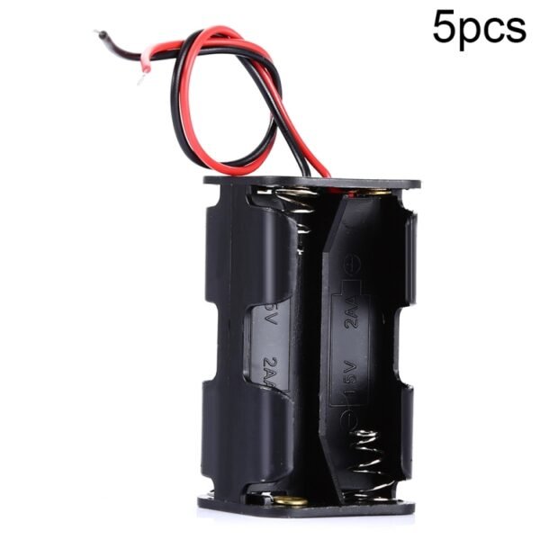 5pcs LandaTianrui LDTR-DJ002 6V 4 x AA Batteries Case Storage Holder with 18cm Cable for Arduino, 6V 4 x AA