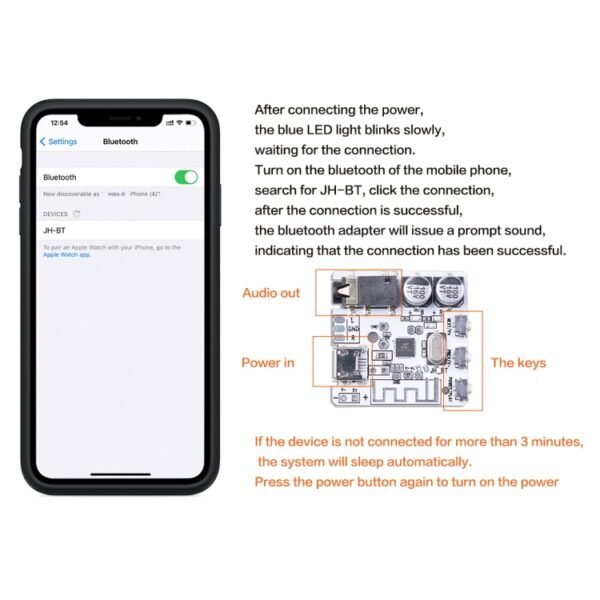 6966 DIY Bluetooth 5.0 Audio Receiver Board Module MP3 Lossless Player Wireless Stereo Music Amplifier Module - Image 3
