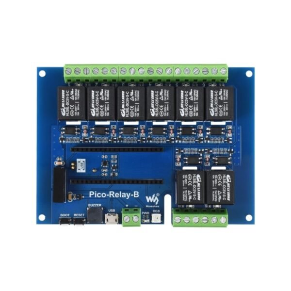 Waveshare Multi Protection 8-Channel Industrial Relay Module for Raspberry Pi Pico - Image 4