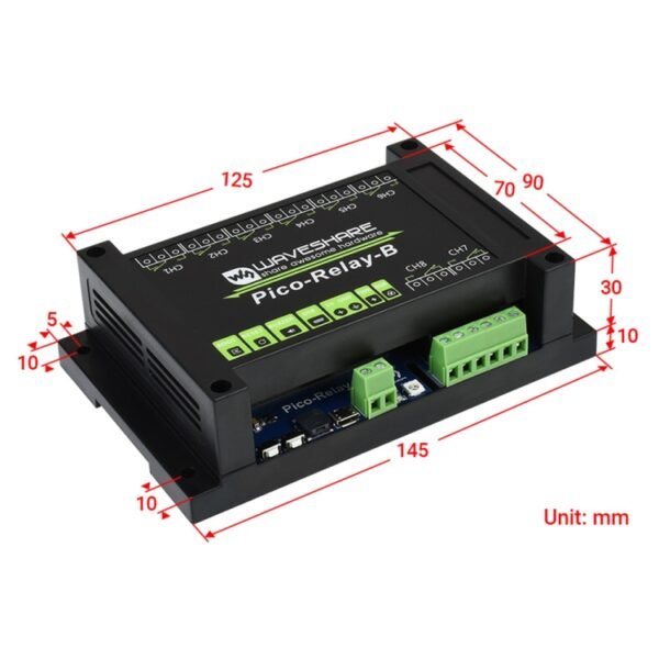Waveshare Multi Protection 8-Channel Industrial Relay Module for Raspberry Pi Pico - Image 7